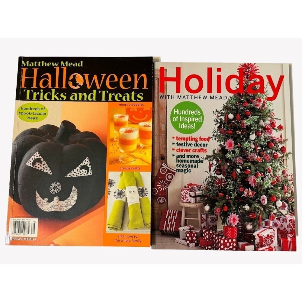 Matthew Mead Halloween Tricks and Treats & Holiday Winter Magazines Lot of 2